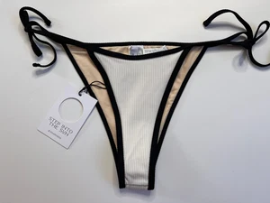 Stradivarius String Side Bikinislip Tanga Gr. M NEU Women Swimwear creme - Bild 1 von 3