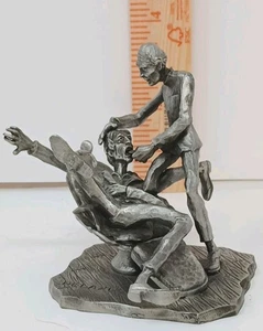 Dentist Heritage Pewter Sculpture Figurine Funny Relax Pulling Teeth - Picture 1 of 6