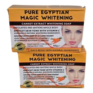 X2 soap. Pure egyptian carrot extracts whitenizer,/ exfoliating. 135gx2 - Picture 1 of 6