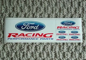 Ford Racing Logo 6 piezas. Mini Calcomanía Vinilo Original Parte FRPP Popular con Tren HO - Imagen 1 de 4