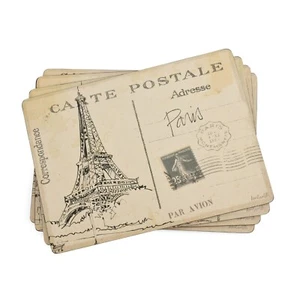 Pimpernel, Set of 4, Carte Postale (Postcard Sketches) Placemats Boxed Set, NEW - Picture 1 of 7