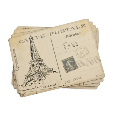 Pimpernel, Set of 4, Carte Postale (Postcard Sketches) Placemats Boxed Set, NEW - Image 1 of 4