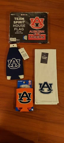 Auburn FLAG NEW Tigers AU 2-sided 28x40 House Kitchen Towel Orange Blue Koozies Cover