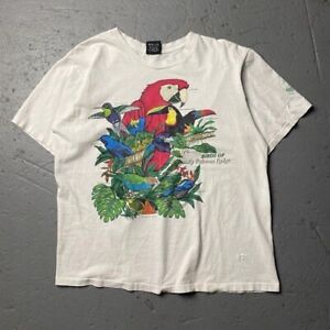 Vintage 90s Costa Rica Parrots Graphic T-Shirt