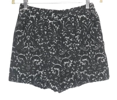 free press Black Velvet Short Pant Women Size S Hight Rise Plated Waist Zip Up - Image 1 of 4