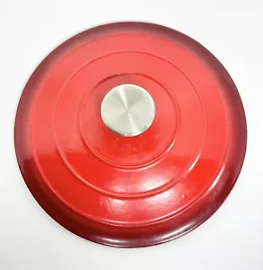 Ernesto Enameled Cast Iron Dutch Oven Lid 10” Red Cream Enamel replacement - Picture 1 of 6