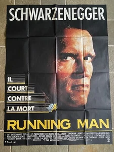 Running Man Original French Grande Cinema Movie Poster. Arnold Schwarzenegger. - Picture 1 of 1