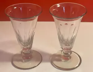 Victorian Style Trumpet Glasses, Set of 2, Vintage, Drinkware Glassware - Picture 1 of 12