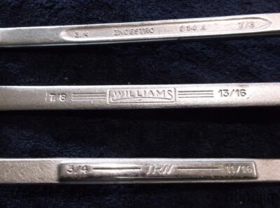 Mixto 3 piezas. Juego de llaves de 12 puntos Williams/Indestro/TRW SAE doble extremo de caja Foto 1 de 4