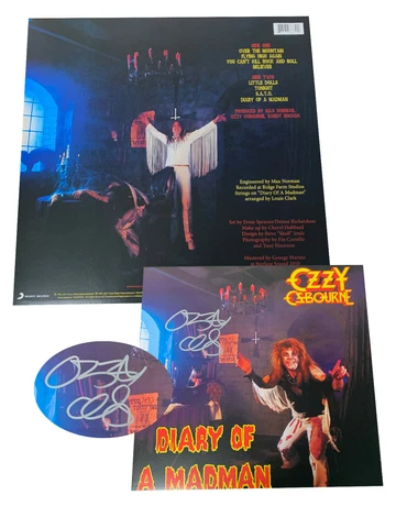 OZZY OSBOURNE SIGNED DIARY OF A MADMAN ALBUM VINYL LP AUTOGRAPH BECKETT BAS 1 Cover