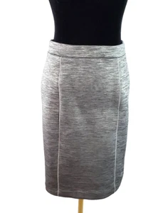 Elle Women Heather Grey Stretch Scuba Pencil Pull on Skirt XS Sporty Chic Modern - Picture 1 of 6