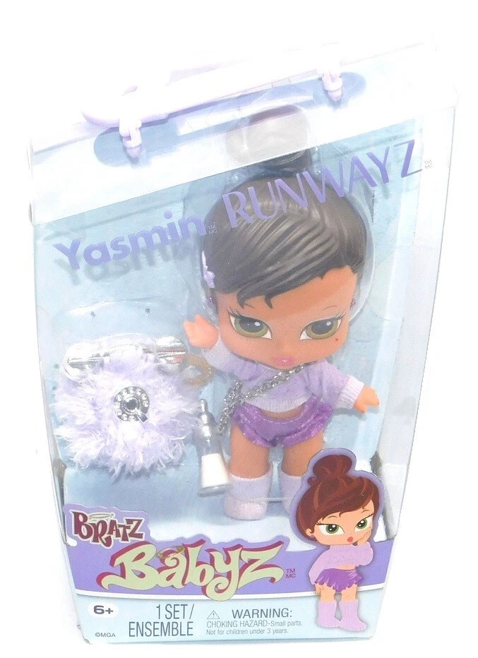 Bratz Babyz 5" Yasmin Runwayz Doll Set with fuzzy Phone and Outfit MGA