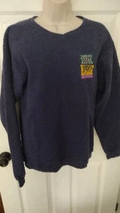 Vintage Starter Navy Crewneck sweatshirt Cedar Rapids 150 Year Celebration Small - Imagen 1 de 7
