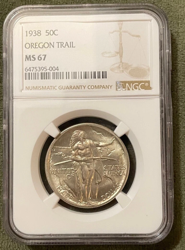 1938-p Ms-67 Oregon Trail Commemorative Half - Image 1 of 2