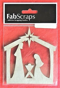 Nativity Scene Christmas Scrapbooking Embellishment FabScraps ~3-3/4" x 4" New - Picture 1 of 1
