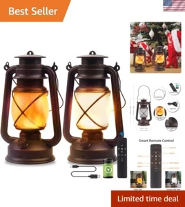 Laterne LED Batteriebetrieben Camping Lampe Outdoor Hängelaterne Flackernd F... - Bild 1 von 9