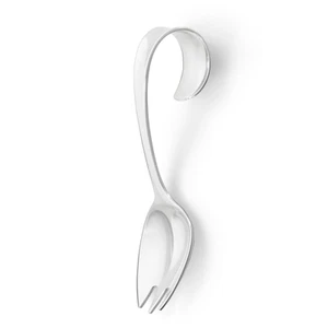 Georg Jensen Sterling Silver Baby's Spoon / Fork - Curved - MY FAVOURITE - Picture 1 of 2