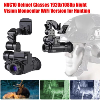 NVG10 Helmet Goggle 1920x1080p Night Vision Monocular WiFi Version For Hunting - Image 1 of 4