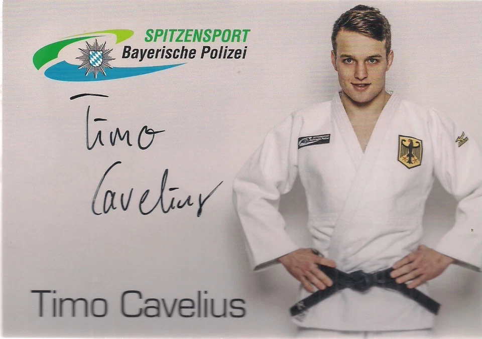 Autogramm Timo Cavelius Judosportler Bay. Polizei Originalunterschrift - Bild 1 von 1