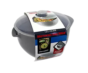 Microwave Soup and Stew Maker Microwave Bowl with Spout and Splash Cover 1.2L - Picture 1 of 9