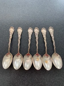 Antique Sterling Silver Teaspoons Six - Picture 1 of 10