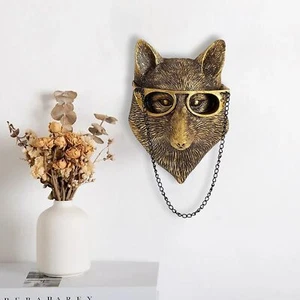 Testa di animale decorazione da parete finta testa di volpe da appendere a parete sculture di animali decorazione da parete... - Foto 1 di 7