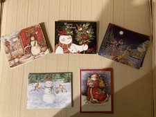 Lot of LANG Christmas Snowman/Santa cards, 18 mixed cards w/ original envelopes