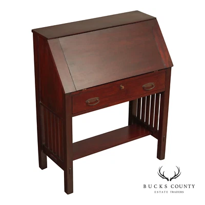 Escritorio antiguo de caoba inclinado frontal artesanal Foto 1 de 4