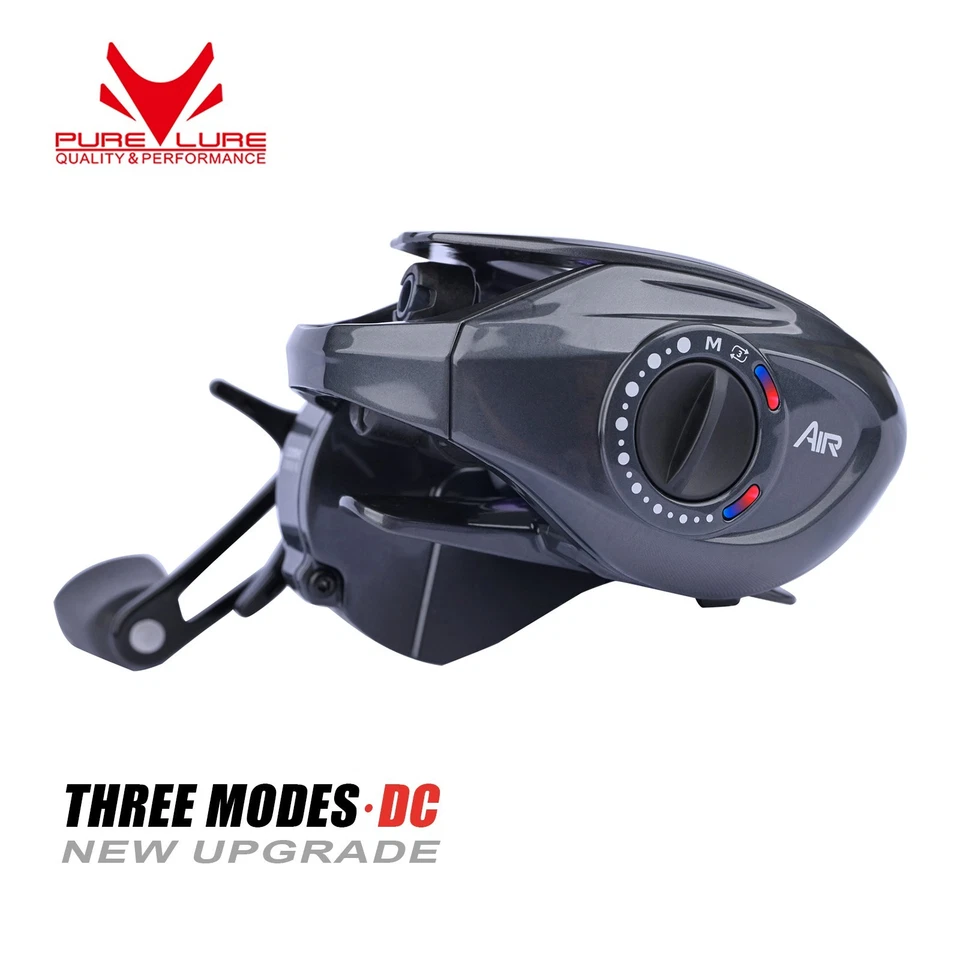 Carrete digital de baitcasting PURELURE CHEETAH AIR DC para recuperar tres modos Foto 1 de 4