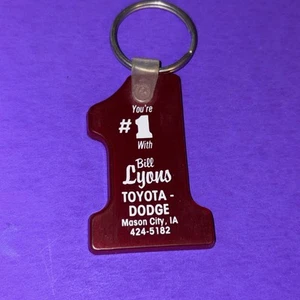 Vtg Bill Lyons - Toyota Dodge - Mason City, IA - Ad Keychain - Picture 1 of 2