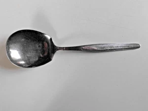 Gemüselöffel Kartoffellöffel rostfrei 21 cm alt dezentes Muster Blume (1) - Bild 1 von 2