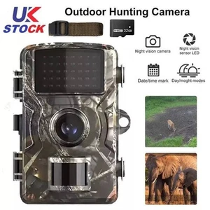 32GB Outdoor Wildlife Trail Camera 1080P Game Night Vision Motion Hunting Camera - Picture 1 of 12