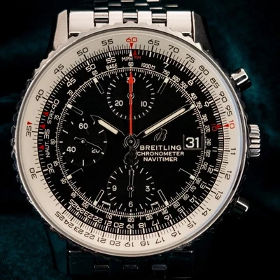 Breitling Navitimer Cronógrafo 41 mm A13324 A13324121B1A1 esfera SS/Blak caja papeles Foto 1 de 4