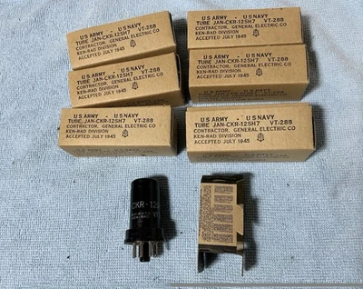 Lote de 6 NOS KEN-RAD JAN-CKR-12SH7 FECHA COINCIDENTE 1945 VT-288 EJÉRCITO DE EE. UU. MARINA 12SH7 Foto 1 de 4