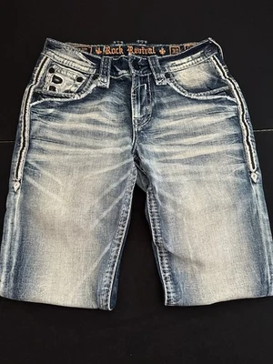 Jean Ciprés Rock Revival Delgado Pierna Recta Azul Claro Hombres Talla 28 Nuevo Raro Foto 1 de 4