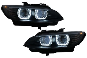 Fari 3D LED Angel Eyes per BMW Serie 3 E92 E93 06-2010 con Xenon Nero Headlights - Imagen 1 de 12