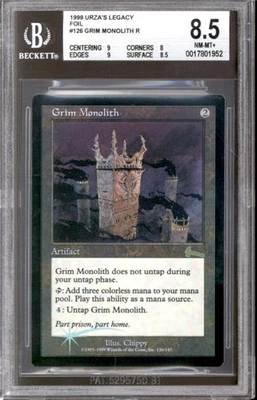 Magic MTG Urza's Legacy FOIL Grim Monolith BGS 8.5 (9, 8, 9, 8.5) NEAR MINT NM - Image 1 of 2