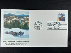 US FDC 1986 Old-Fashioned Christmas Mornings Washington DC 22¢ Cover a756 - Picture 1 of 2