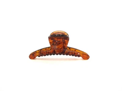 Medium/small amber brown swrily hair claw clip for fine, thin hair - Image 1 of 4