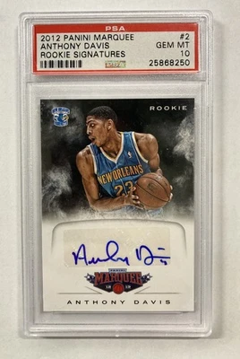 2012 Panini Marquee Rookie Signatures #2 Anthony Davis PSA 10 - Image 1 of 3