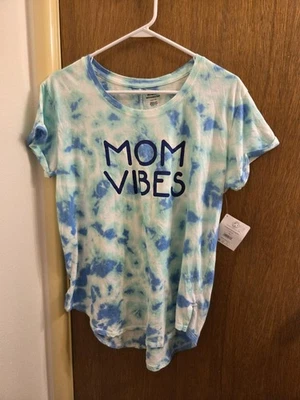 Camisa para mujer grande 12 14 L mamá vibra tie dye nueva con etiquetas aberturas Foto 1 de 4