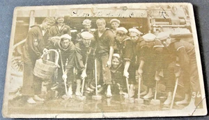 US Navy Sailors Group of (12) Men - Real Photo Postcard -VELOX (1907-1914).  - Picture 1 of 2