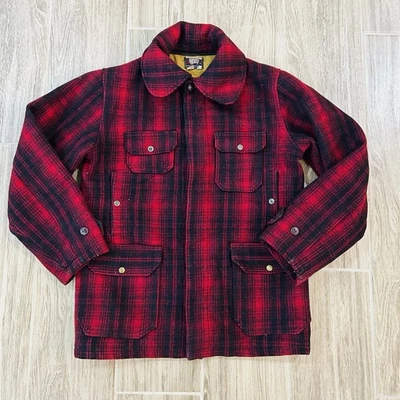 Vtg 1950s  Woolrich Hunting 503 Wool Jacket Mens 40 Medium Buffalo Plaid Coat - Image 1 of 4
