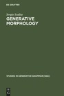 Produktbild - Sergio Scalise | Generative Morphology | Buch | Englisch (1986) | X | De Gruyter