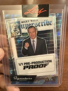 Micky Ward 2024 Leaf Metal Signature Series Blue Ice Pre-Production 1/1 - Picture 1 of 2