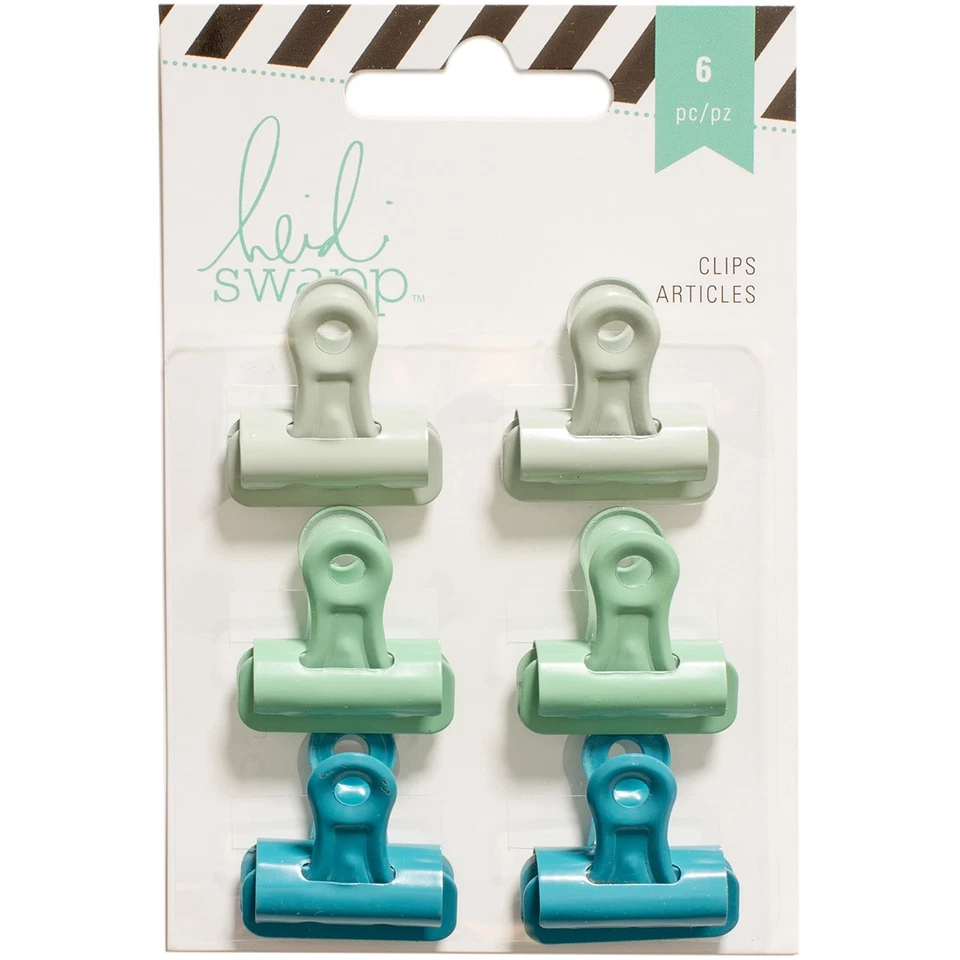 Clips Bulldog American Crafts HSBC-12224 Heidi Swapp 1" 6/Paquete-Verdes Foto 1 de 1