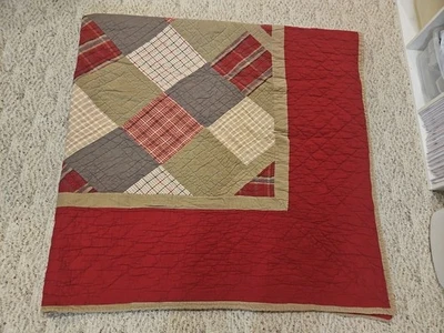 Edredón Woolrich Vintage Pana Algodón Reversible Patchwork Talla Doble Foto 1 de 3