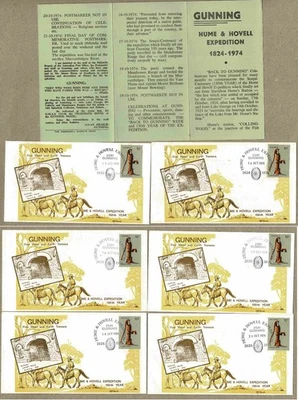 Australia 1974 Gunning Hume & Hovell Scarce Complete Set 6 Covers plus Insert - image 1 of 3