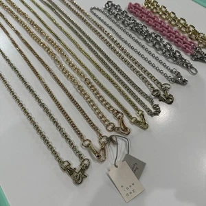 Lot Of 10 Metal Chain Purse Shoulder Strap Assorted Lengths And Styles P3 - Picture 1 of 7