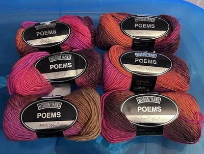 Wisdom Poem Yarns Colorway #604 Port of Spain 100% Wool Lot Of 6 - Image 1 of 3